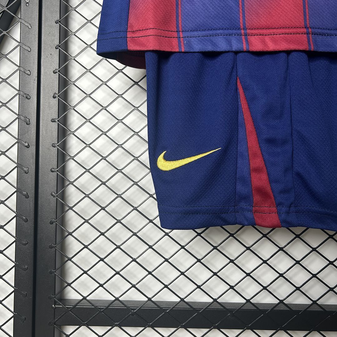 25-26 Barcelona Home Kid Kits Youth Apparels AAAAJersey Supply Yupoo 6