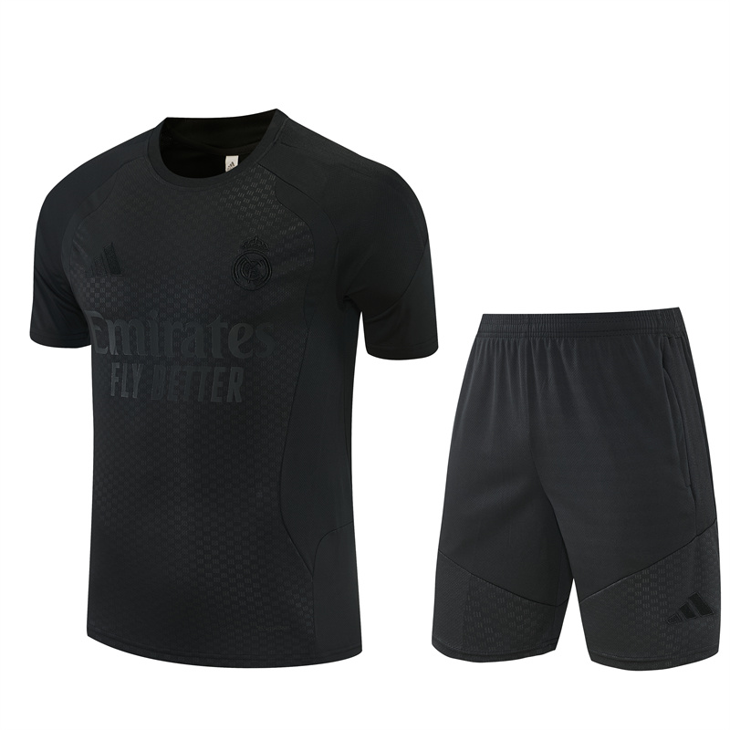 26-27 Real Madrid Aldult Kit Black Football Training Tracksuit Yupoo 5 1