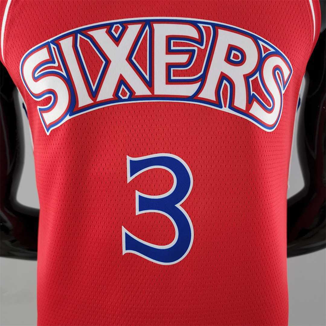 Rookie Philadelphia 76ers Iverson #3 red NBA Jersey 7