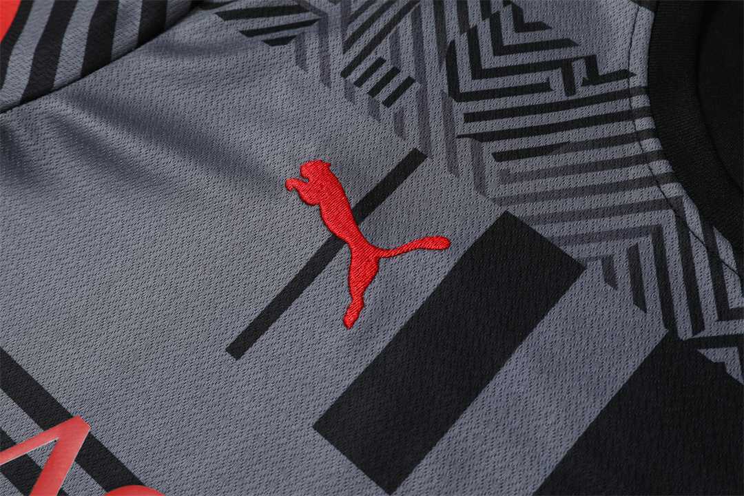 22-23 AC Milan Training Suit Short Sleeve Kit Grey 16