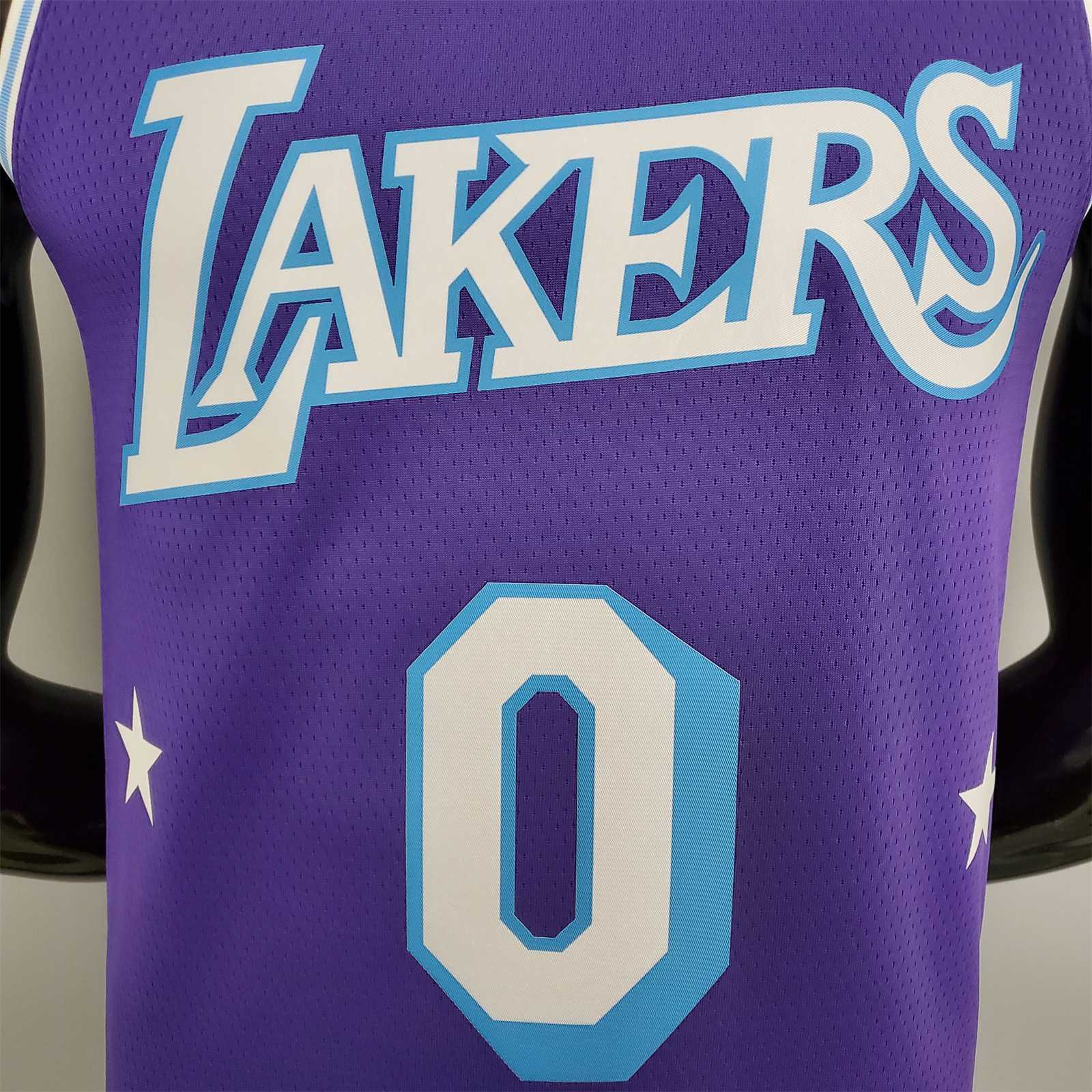 2022 75th Anniversary WESTBROOK#0 Lakers City Edition Purple 3