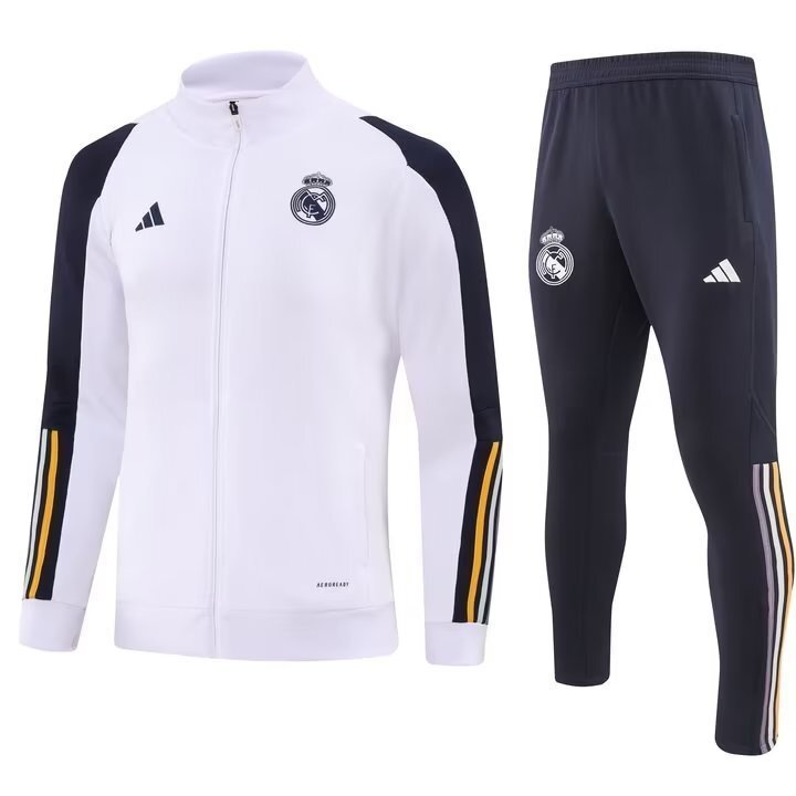 23-24 Real Madrid White Jackets Suits Soccer Jerseys Yupoo