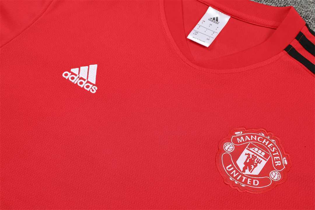 22-23 Manchester United Training Suit Short Sleeve Kit Red 2