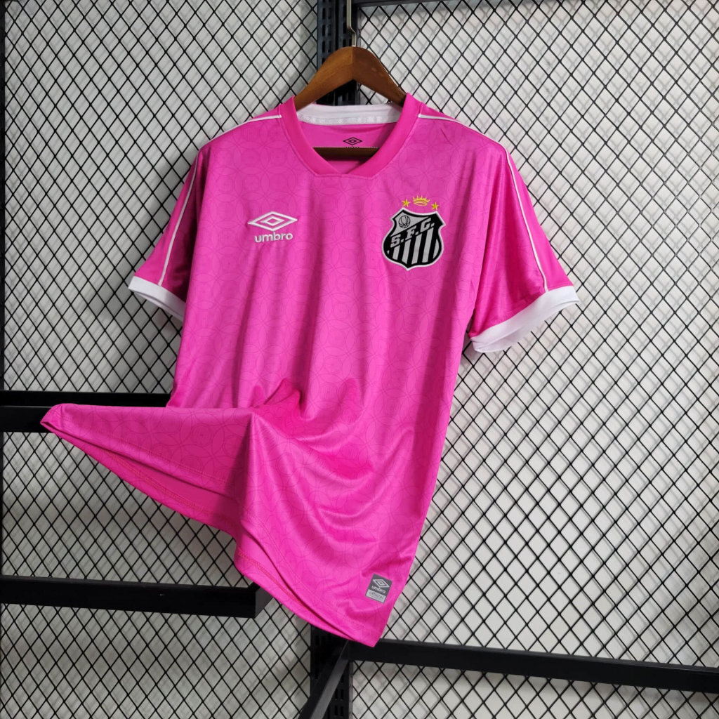 23-24 Santos Pink S-4XL Cheap Soccer Jerseys 3