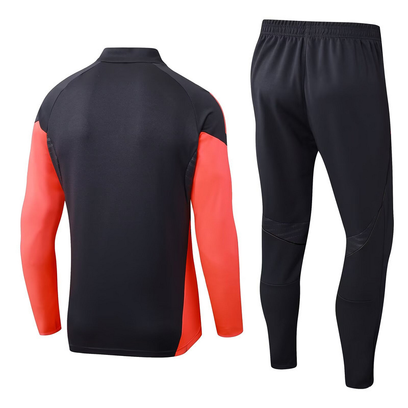 25-26 Bayern Munich Black&Orange Training Kits Long Football Tracksuits 1