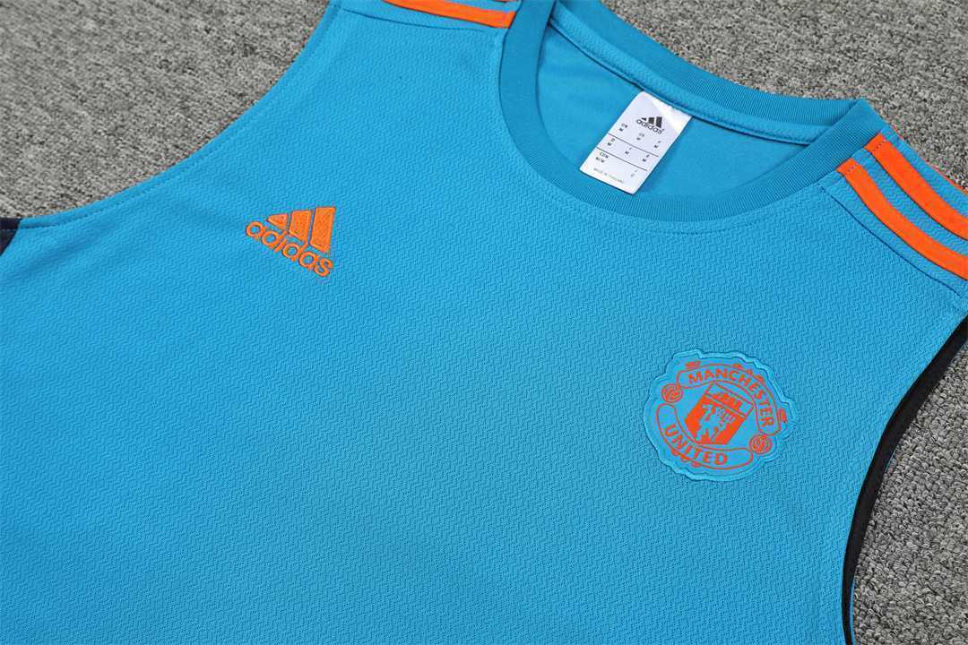 22-23 Manchester United vest training suit kit Blue 12