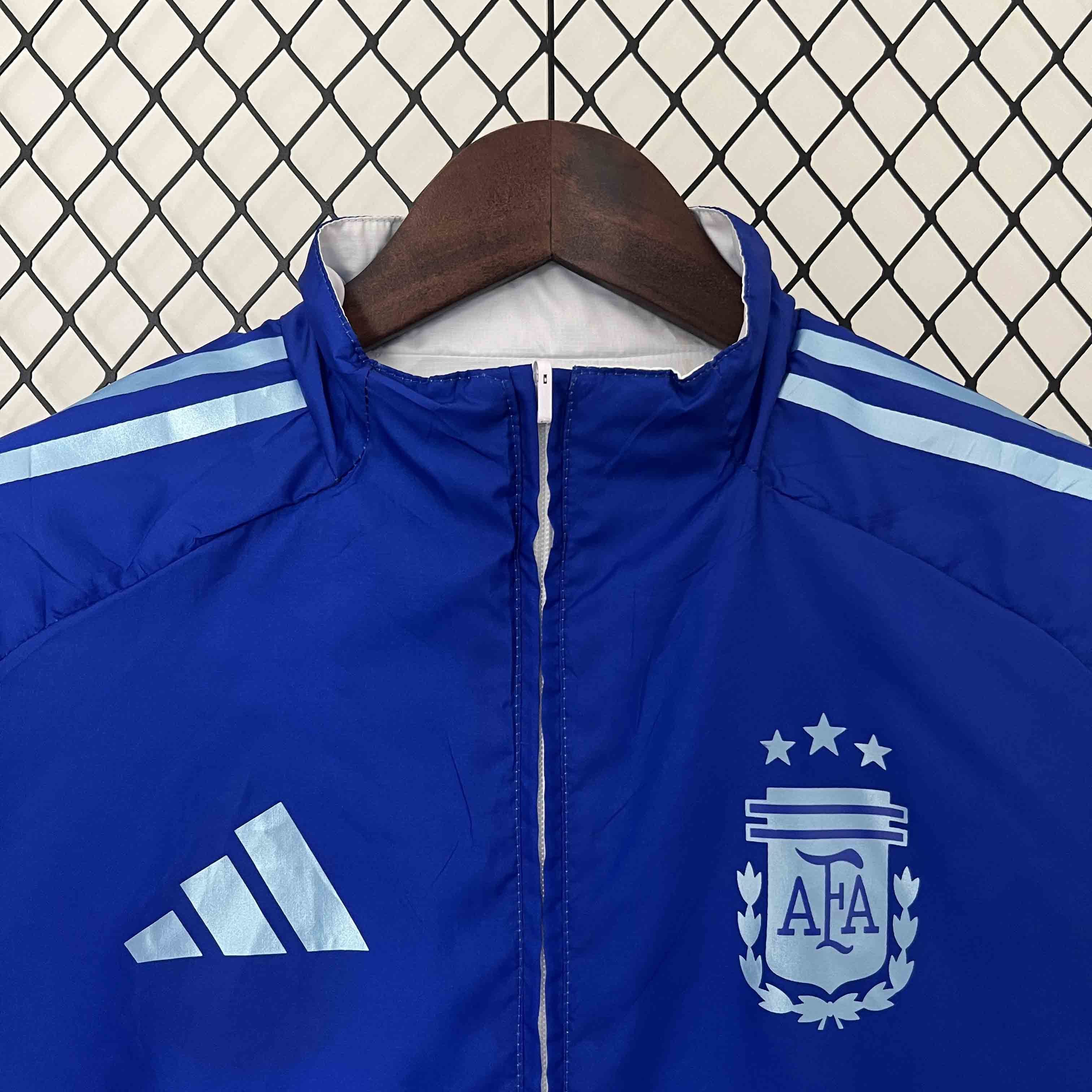 2024 Argentina Trench Coat Reversible Windbreaker Double-Sides Jacket 8