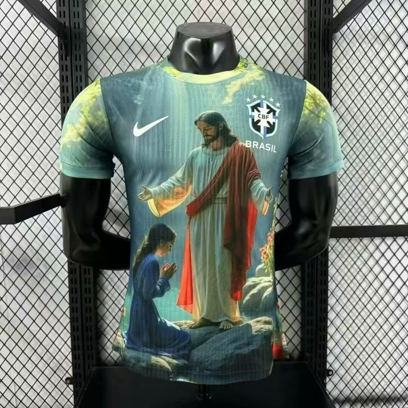 25-26 Brazil Christ The Redeemer F Special Edition Kit Player Version Shirt AAAAJersey Wholesal