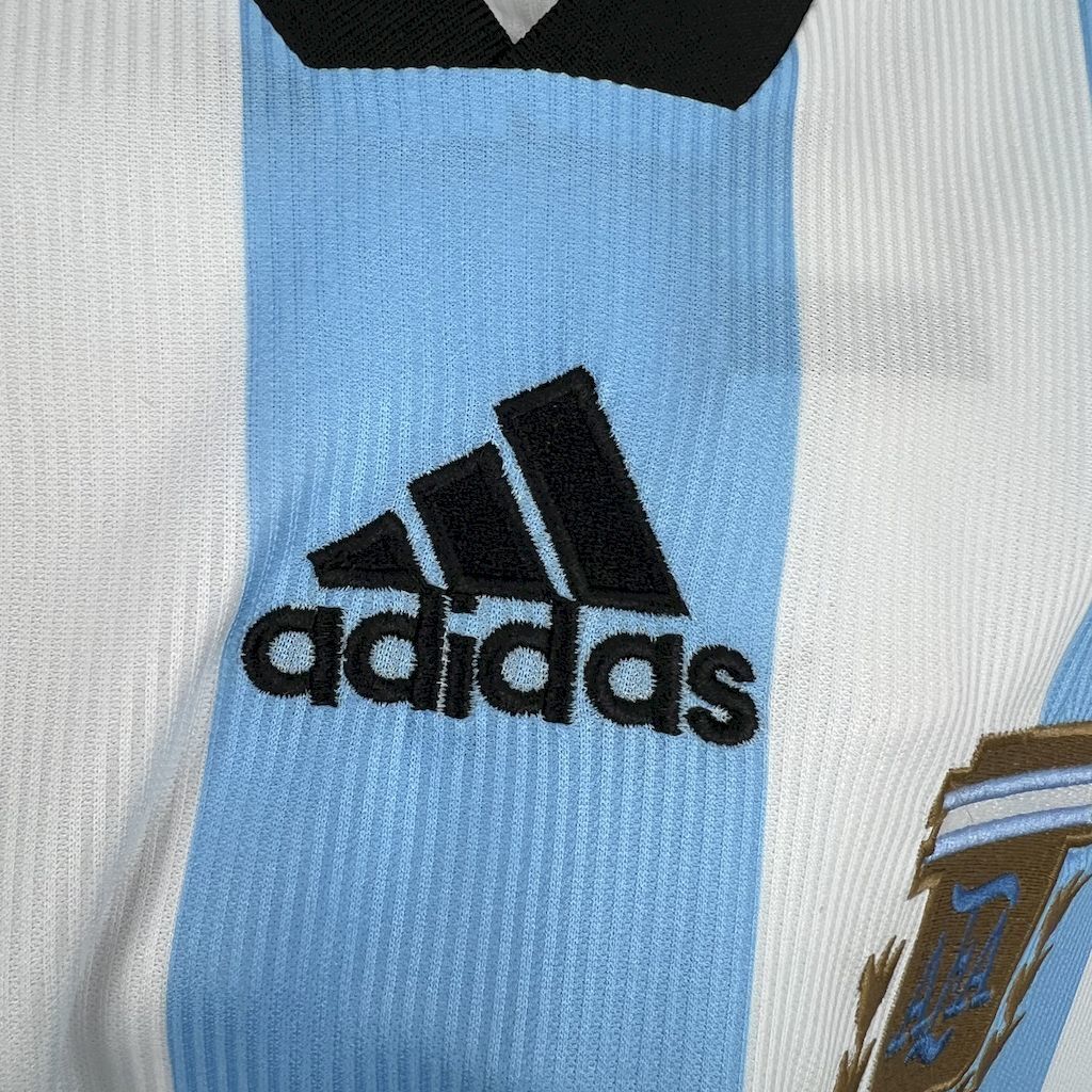 1998 Argentina Home Long Sleeve Retro Kit Vintage Shirt AAAAJersey Supplier Yupoo 1