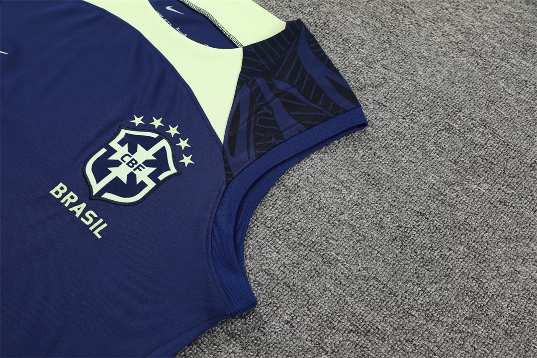 2022 Brazil vest Training Jersey blue 5