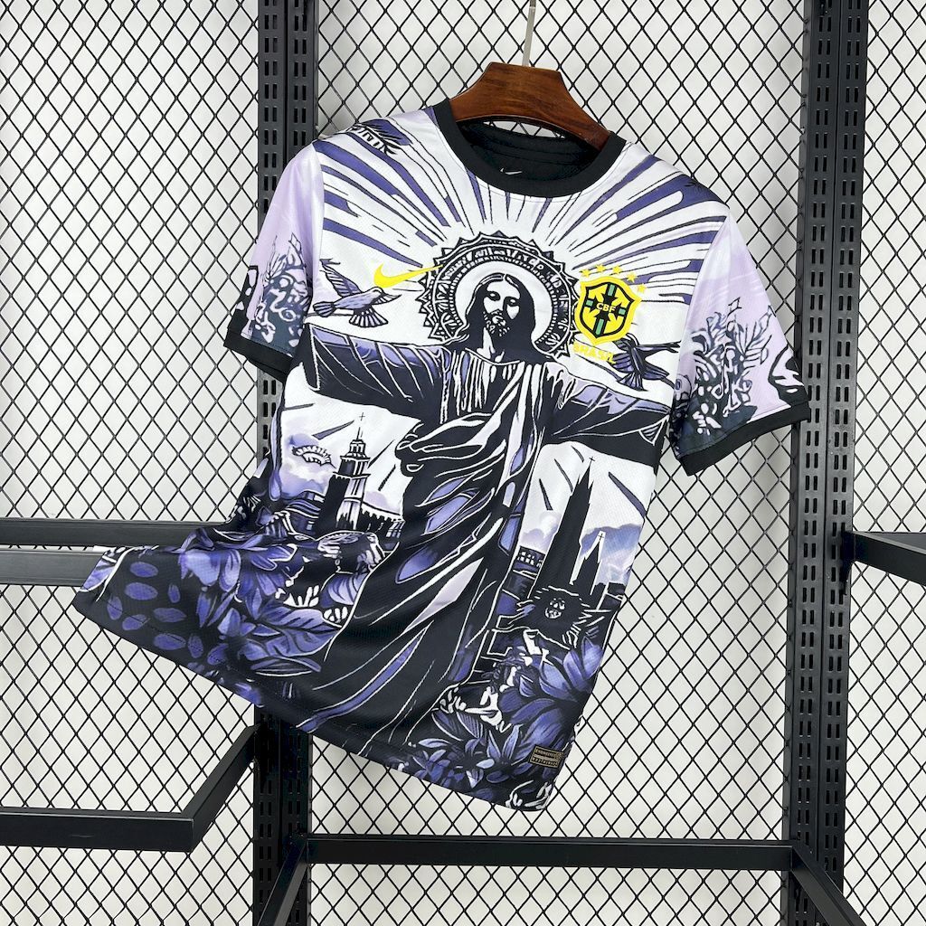 2025 Brazil Cristo Redentor White&Black Special Edition Shirt Football Apparels Soccer AAAAJers
