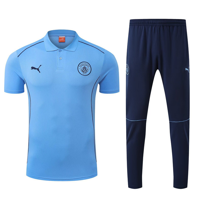 25-26 Manchester City Blue POLO Training Kits Football Tracksuits 3