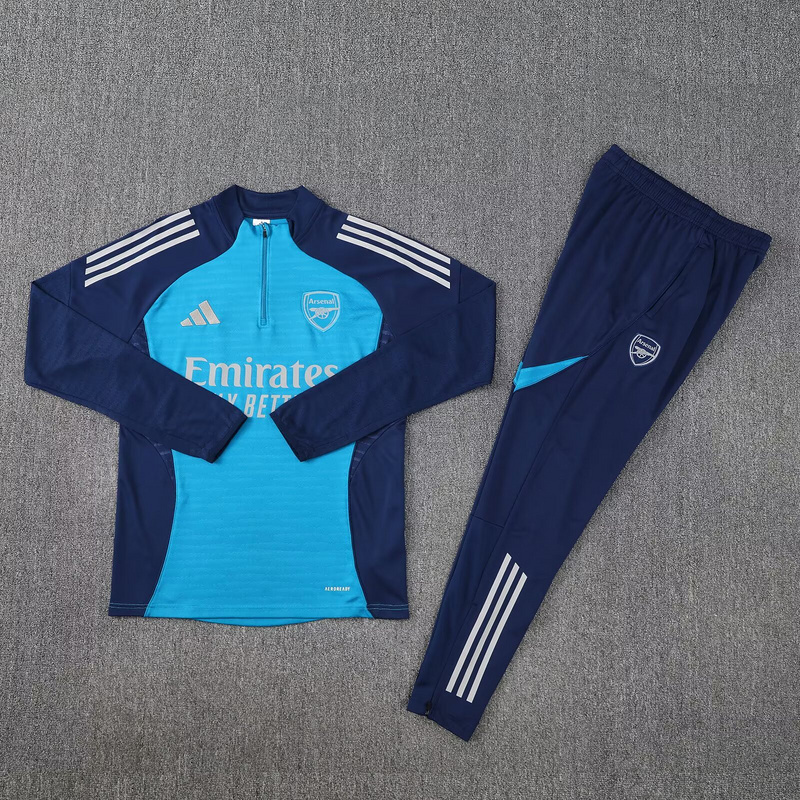 25-26 Arsenal Training Kits Long Blue&Navy Football Tracksuits 2