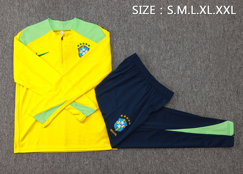 2024 Brazil Long Sleeve Training Suit Football Shirts 1