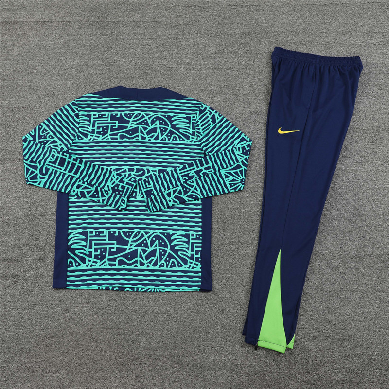 2024 Brazil Long Sleeve Training Suit Football Shirts 2
