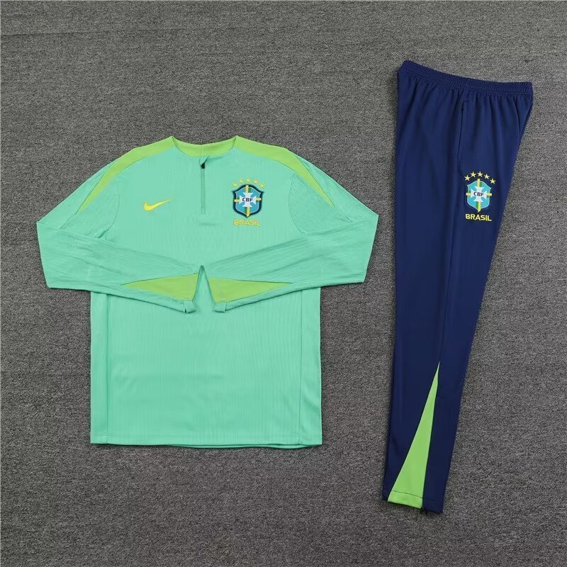 2024 Brazil Long Sleeve Training Suit Football Shirts 1