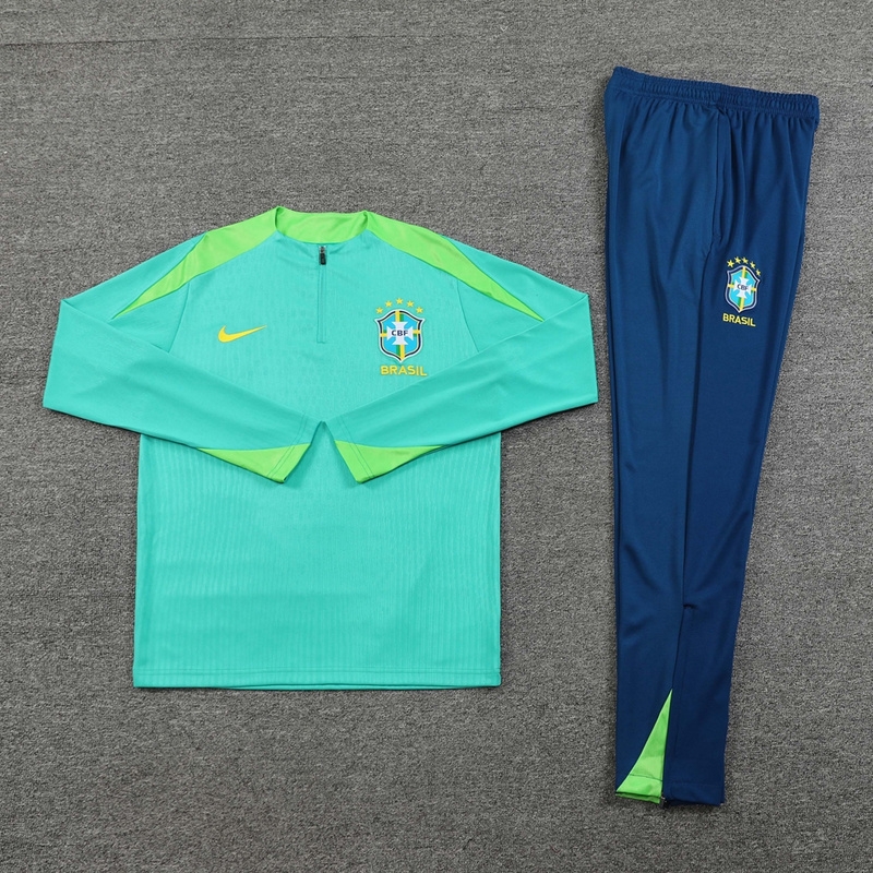2024 Brazil Long Sleeve Training Suit Football Shirts 1