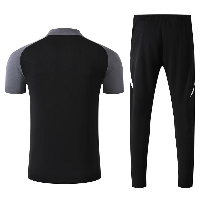 25-26 Manchester United Black POLO Training Kits Football Tracksuits 1