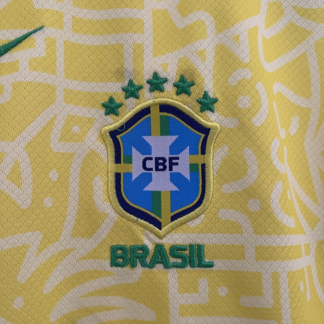 2024 Brazil Home Kid Kits Children Sets Soccer Jersey Yupoo 4
