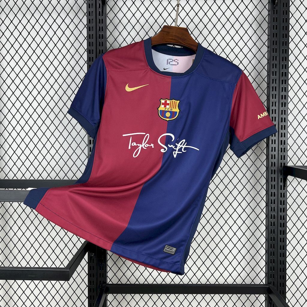 24-25 Barcelona x Taylor Swift Home Kit Football T-Shirt AAAAJersey Supply Yupoo 2