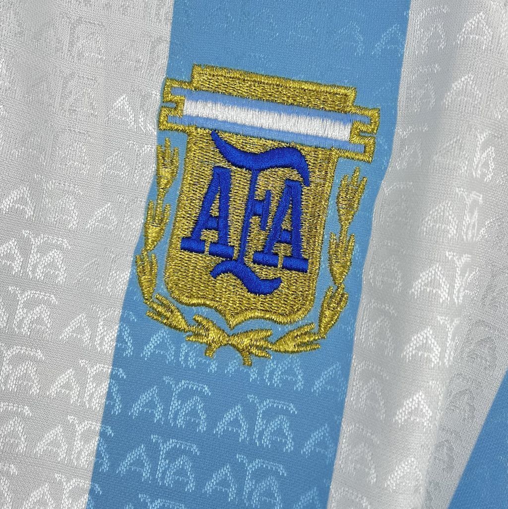 1996 Argentina Home Retro Kit Vintage Shirt AAAAJersey Supplier Yupoo 1