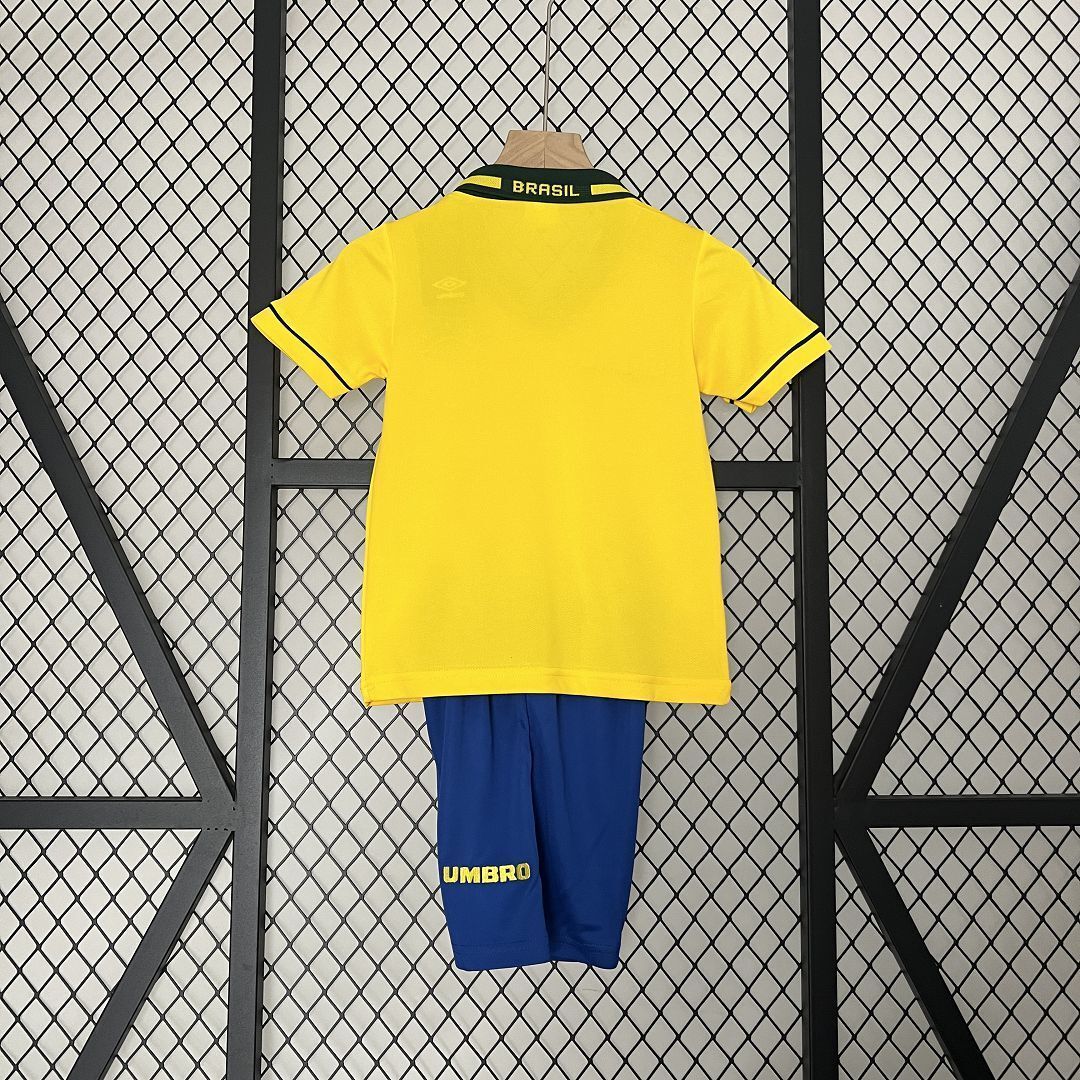 1994 Brazil Home Retro Kids Kits World Cup Shirt Soccer Jerseys Yupoo 9