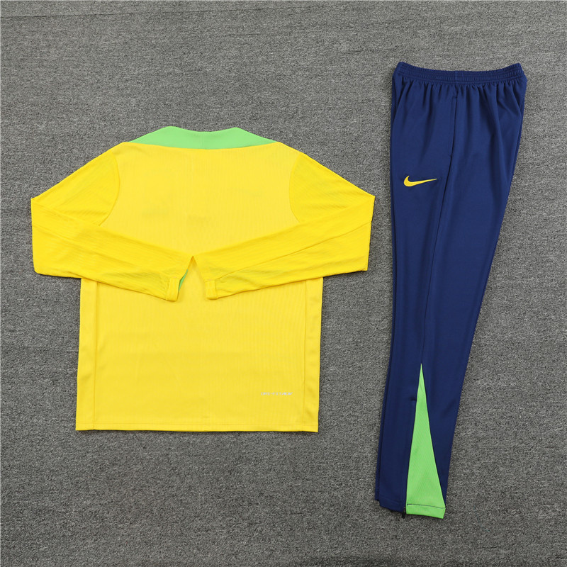 2024 Brazil Player Long Sleeve Training Suit Football Shirts 1