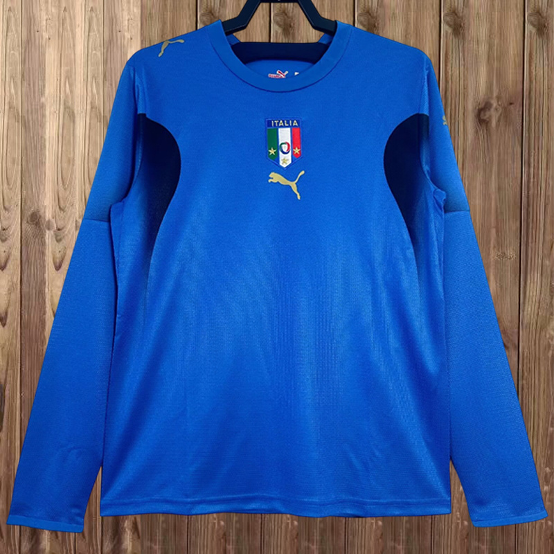 2006 Italy Home Retro Kit Long Sleeve Shirt Soccer AAAAJersey Yupoo