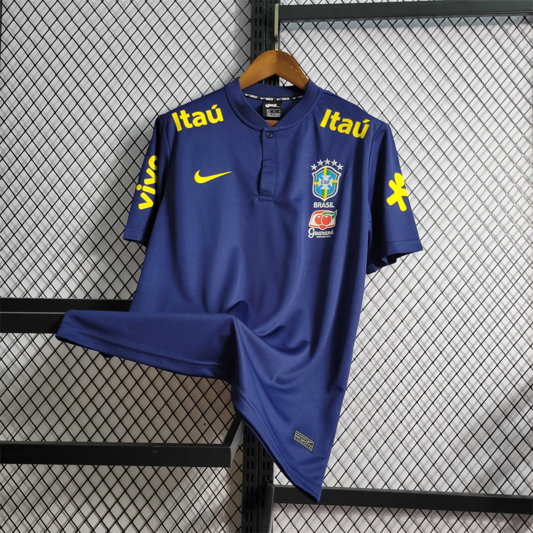 2023 Brazil Low Neck Polo Royal Blue 6