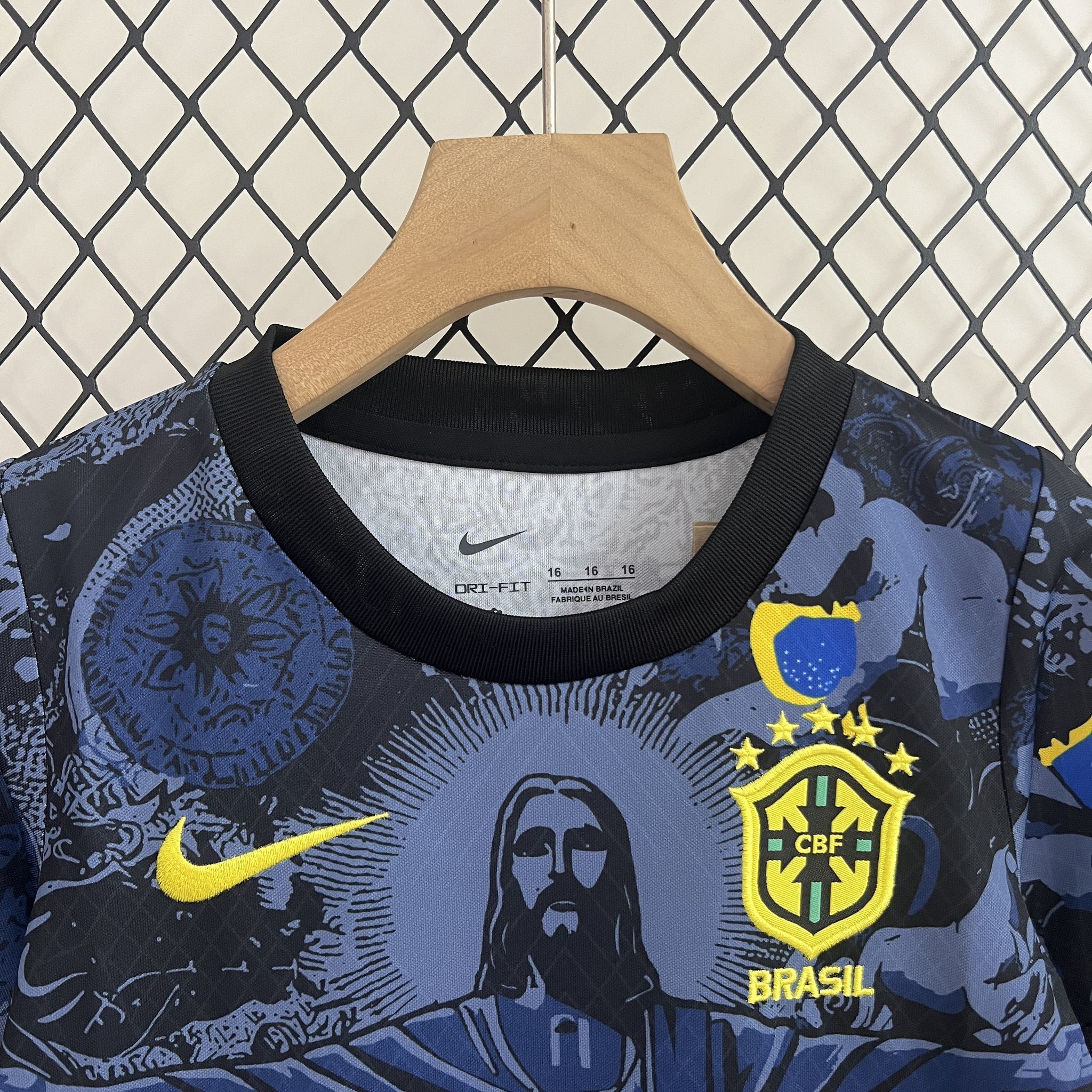 24-25 Brazil Dark Blue Jesus Kid Kits Youth Apparels AAAAJersey Supplier Yupoo 5