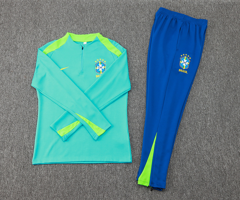 2024 Brazil Long Sleeve Training Suit Football Shirts 1