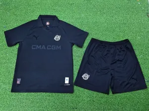 24-25 Marseille 125-Year Anniversary Black Kids Kits Youth Apparels AAAAJersey Supplier Yupoo