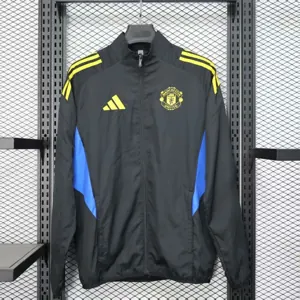 25-26 Manchester United Black Windbreaker Jacket AAAAJersey Supply Yupoo