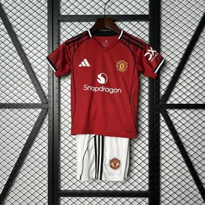 25-26 Manchester United Home Kid Kits Youth Apparels AAAAJersey Supply Yupoo