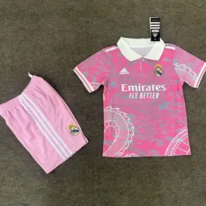 25-26 Real Madrid Pink Dragon Special Edition Kid Kits Youth Apparels AAAAJersey Dropship Yupoo