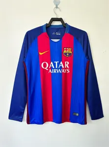 16-17 Barcelona home retro long sleeve jersey