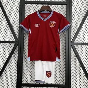 25-26 West ham United Home Kids Kit Soccer Youth Sports Suits AAAAJersey Supply Yupoo