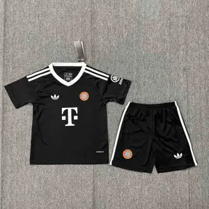 24-25 Bayern Munich Goalkeeper Black Kids Kits Youth Apparels AAAAJersey Supplier Yupoo