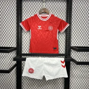 2024 Denmark Home Kid Kits UEFA Euro Youth Apparels AAAAJersey Supplier Yupoo