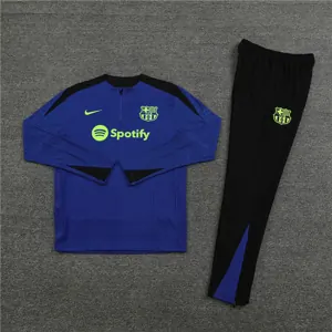 24-25 Barcelona Long Sleeve Kits Blue Training Suits Football AAAAJersey Yupoo 1