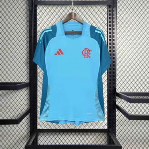 25-26 Flamengo Blue Training Kit Soccer T-Shirt AAAAJersey Supplier Yupoo