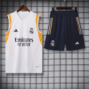 23-24 Real Madrid Training Suits White Vest Kit Soccer Jerseys Yupoo