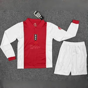 25-26 Ajax 125th Anniversary Amsterdam Kid Kits Long Sleeve Youth Apparels AAAAJersey Supply Yu