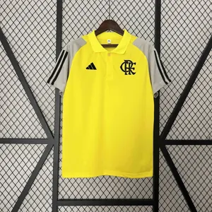 2024 Flamengo Training Yellow Polo Shirt Jersey Supplier Yupoo