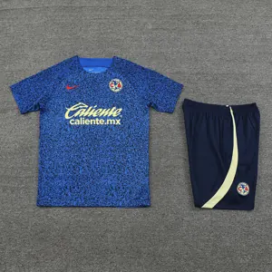 24-25 Club America Training Suits Cyan-Blue Kits Soccer Jerseys Yupoo 1