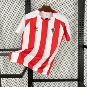 80-81 Sporting de Gijón Home Retro Kit Vintage Shirt AAAAJersey Supplier Yupoo