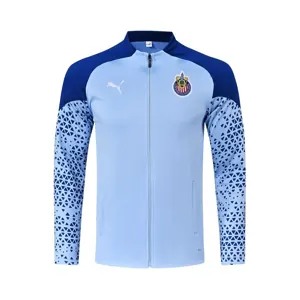 23-24 Chivas Guadalajara Training Suits Blue Long Sleeve Jackets Cheap Jerseys Yupoo 1