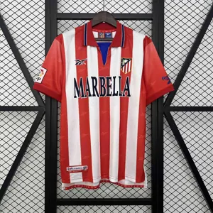 98-99 Atletico Madrid Home Retro Kit Vintage Shirt AAAAJersey Supplier Yupoo