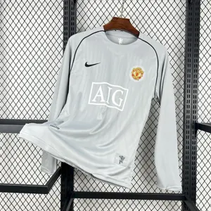 07-08 Manchester United Long Sleeve Goalkeeper Retro Kit Vintage T-Shirt Soccer AAAAJersey Yupo