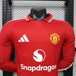 26-27 Manchester United Home Kit Mens Player Version Long Sleeve Shirt AAAAJersey Supply Yupoo 9 9